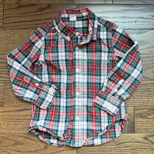 Baby Gap Christmas Tartan Button Up Shirt | 3T